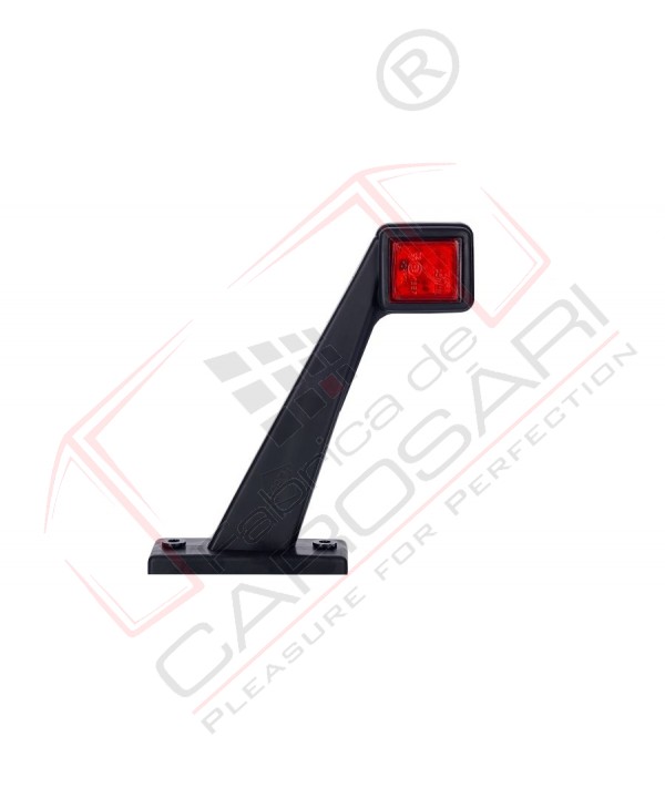Outline marker light, square with a long, oblique arm (white+red) left