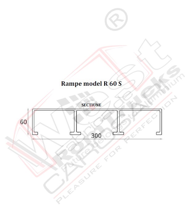 Aluminium ramps 1 to - 2 m