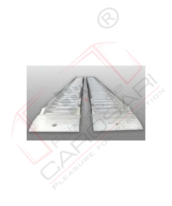 Aluminium ramps - wide with border  5 to - 2 m