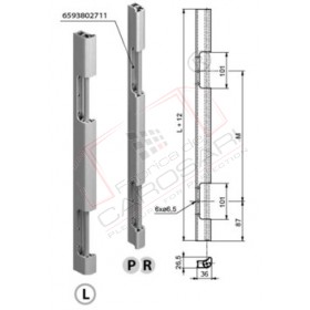 Hinge joint for rear doors 800mm L anod