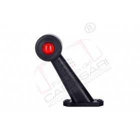 Outline marker light, oval with short oblique arm (white+red)  - right side