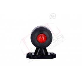 Outline marker light oval, with short, straight arm (white+red)