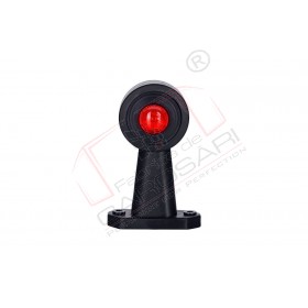 Outline marker light oval, with long, straight arm (white+red)