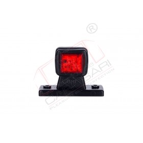 Marker light (white+red), short, straight arm with 6 LED HOR 44, 12/24v, 0.5/1w, 2x0.35mm, 0.4m right