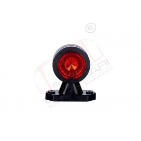 Outline marker light, oval with short straight arm (white+red)