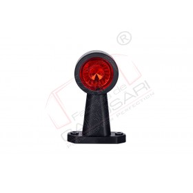 Outline marker light, oval with long straight arm (white+red)