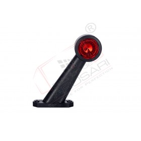 Outline marker light, oval with long oblique arm (white+red) -  right