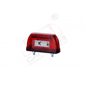 Universal number plate lighting - small, red+white