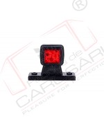 Marker light (white+red), short, straight arm with 6 LED HOR 44, 12/24v, 0.5/1w, 2x0.35mm, 0.4m right