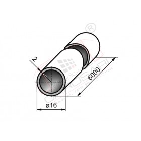 Tub o16/2mm, inox polisat