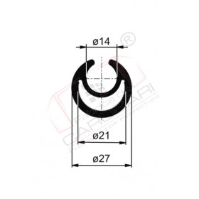 Profil AL pentru tensionare prelata diam 27mm/3300mm
